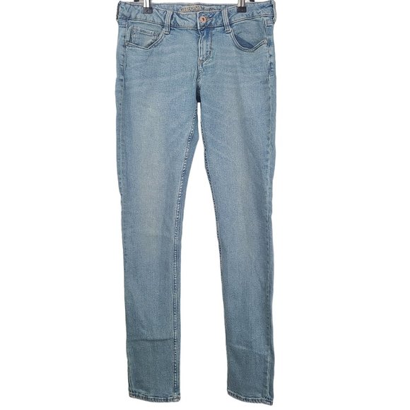 Arizona Jean Womens Blue Denim Slim Jeans Sz 7 Pants Medium Rise Stretch Casual - Picture 1 of 10